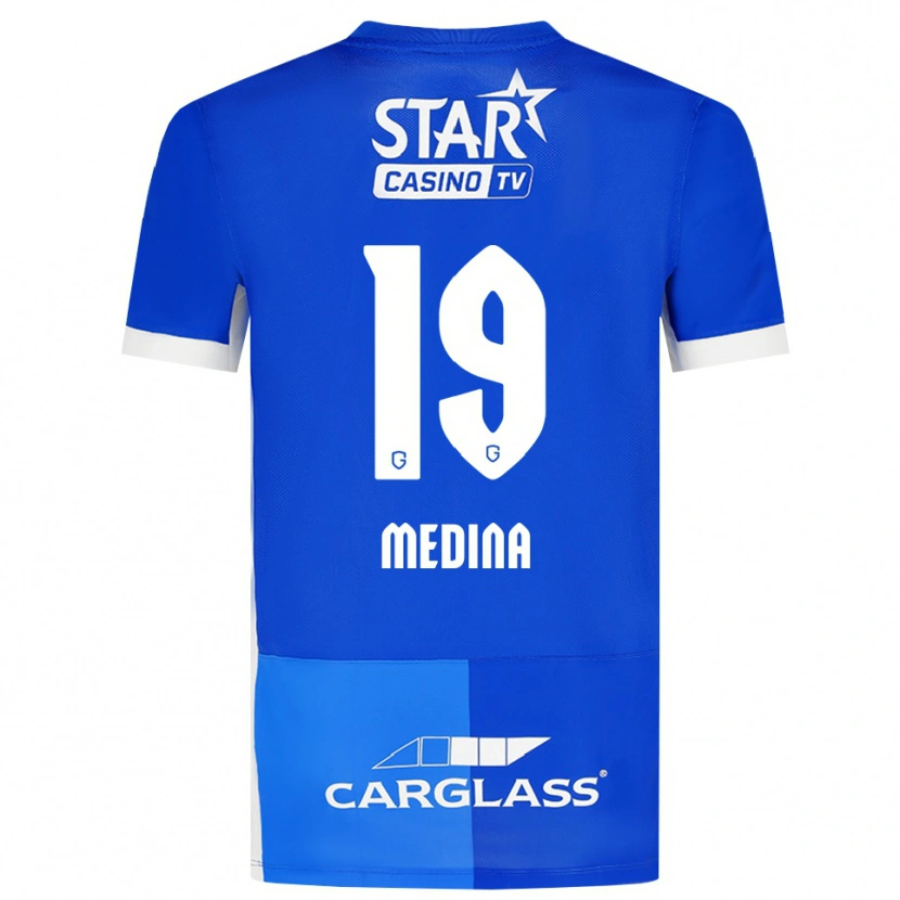 Danxen Men Yaimar Medina #19 Medium Blue Royal Blue White Home Jersey 2026/27 T-Shirt
