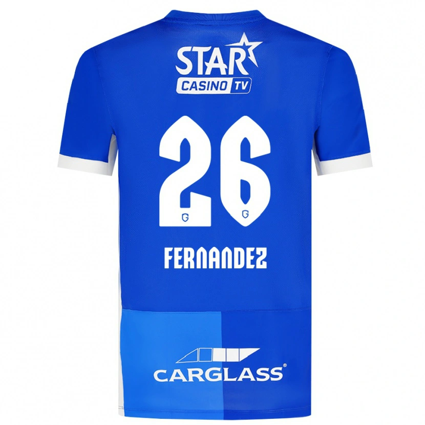 Danxen Men Elias Gonzalez Fernandez #26 Medium Blue Royal Blue White Home Jersey 2026/27 T-Shirt
