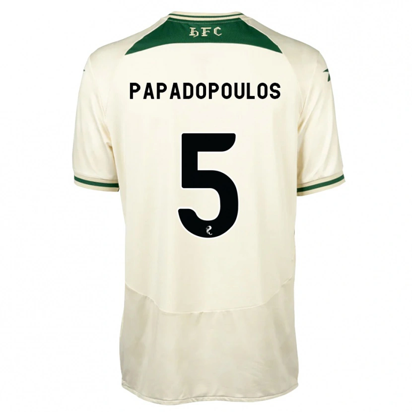 Danxen Men Stacey Papadopoulos #5 White Forest Green Away Jersey 2026/27 T-Shirt