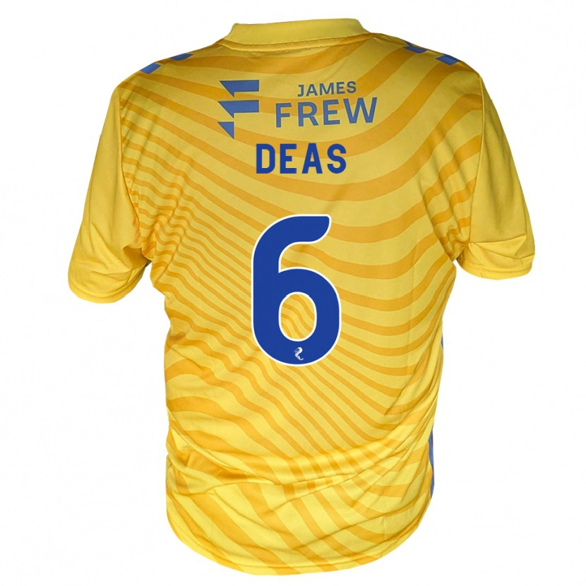 Danxen Men Robbie Deas #6 Royalblue Yellow Away Jersey 2026/27 T-Shirt