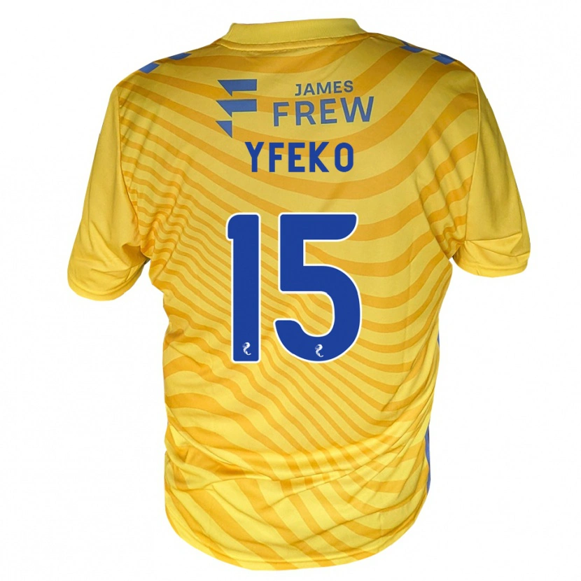 Danxen Men Johnly Yfeko #15 Royalblue Yellow Away Jersey 2026/27 T-Shirt