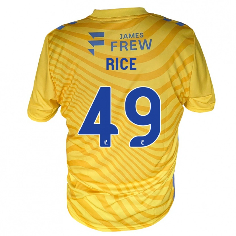 Danxen Men Bailey Rice #49 Royalblue Yellow Away Jersey 2026/27 T-Shirt