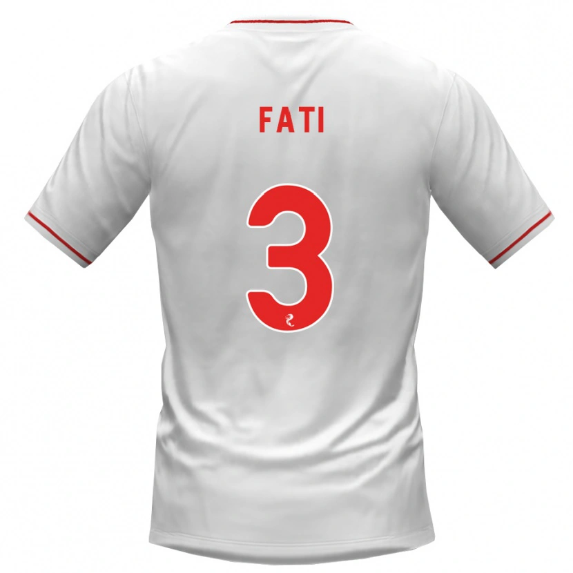 Danxen Men Babacar Fati #3 White Red Away Jersey 2026/27 T-Shirt