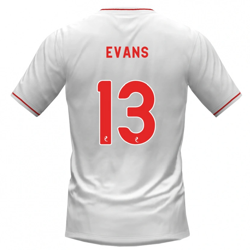 Danxen Men Lauren Evans #13 White Red Away Jersey 2026/27 T-Shirt