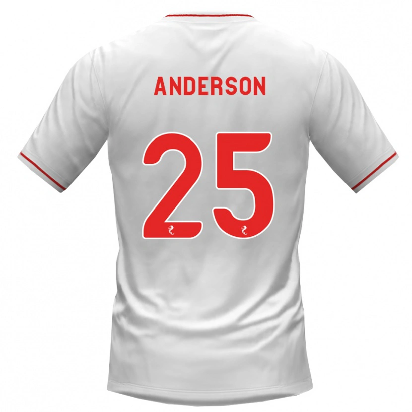 Danxen Men Bruce Anderson #25 White Red Away Jersey 2026/27 T-Shirt
