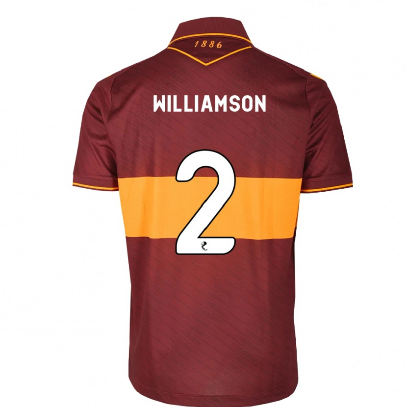 Danxen Men Scott Williamson #2 Orange Maroon Away Jersey 2026/27 T-Shirt