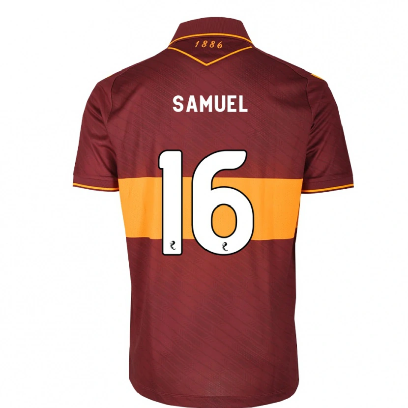 Danxen Men Evan Samuel #16 Orange Maroon Away Jersey 2026/27 T-Shirt