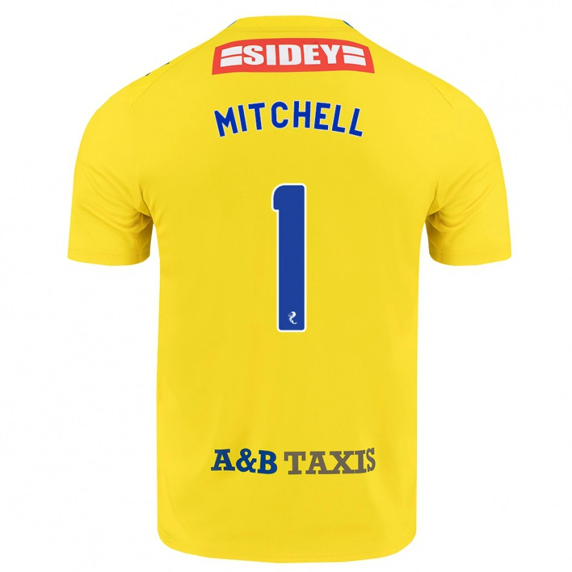 Danxen Men Ellie Mitchell #1 Yellow Blue Black Away Jersey 2026/27 T-Shirt