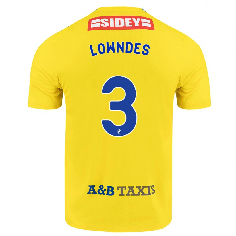 Danxen Men Thomas Lowndes #3 Yellow Blue Black Away Jersey 2026/27 T-Shirt
