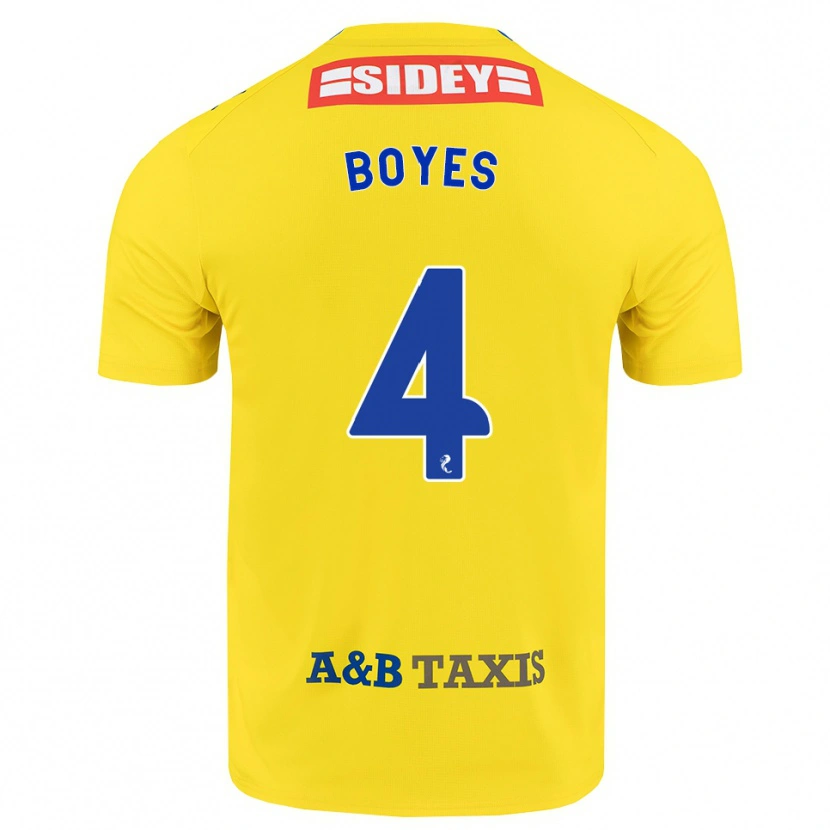 Danxen Men Morgan Boyes #4 Yellow Blue Black Away Jersey 2026/27 T-Shirt