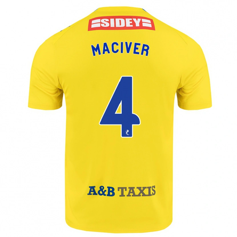 Danxen Men Ellie Maciver #4 Yellow Blue Black Away Jersey 2026/27 T-Shirt