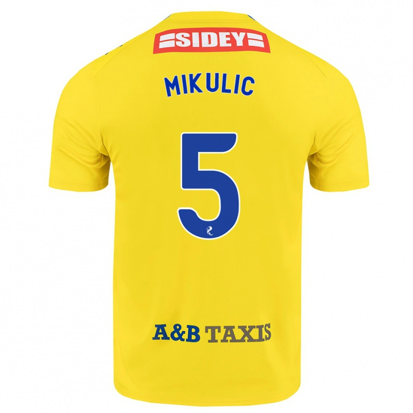 Danxen Men Bozo Mikulic #5 Yellow Blue Black Away Jersey 2026/27 T-Shirt