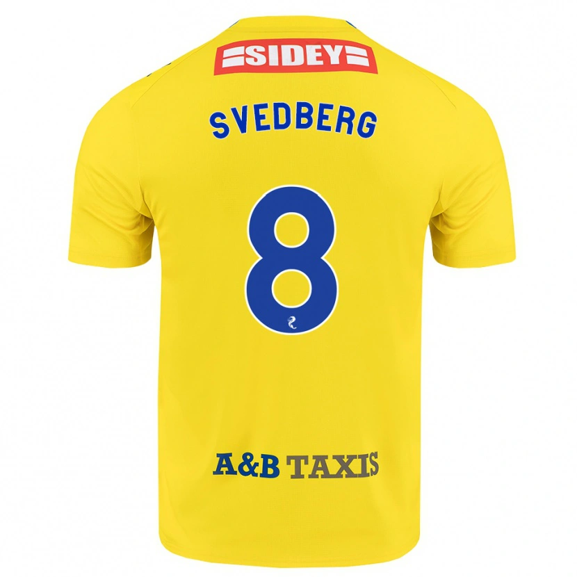 Danxen Men Jonathan Svedberg #8 Yellow Blue Black Away Jersey 2026/27 T-Shirt