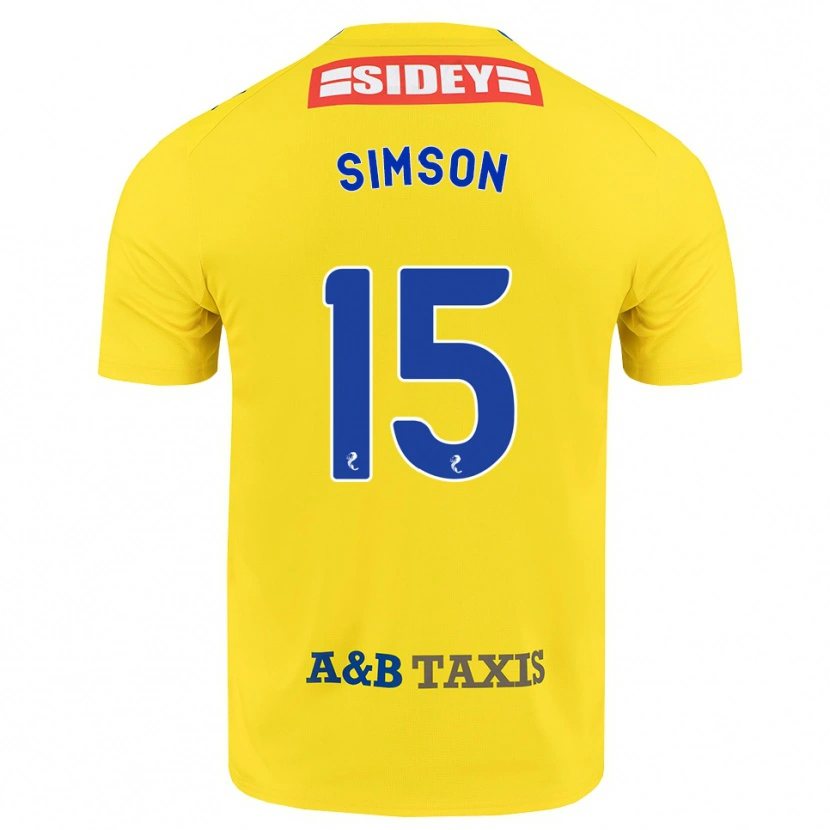 Danxen Men Steffi Simson #15 Yellow Blue Black Away Jersey 2026/27 T-Shirt