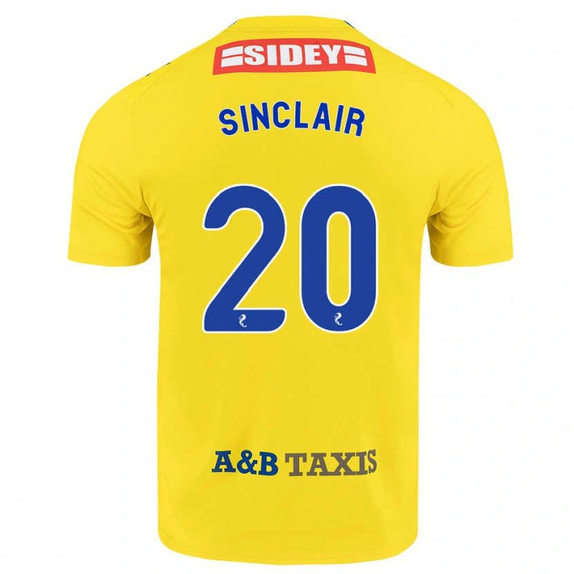 Danxen Men Ross Sinclair #20 Yellow Blue Black Away Jersey 2026/27 T-Shirt
