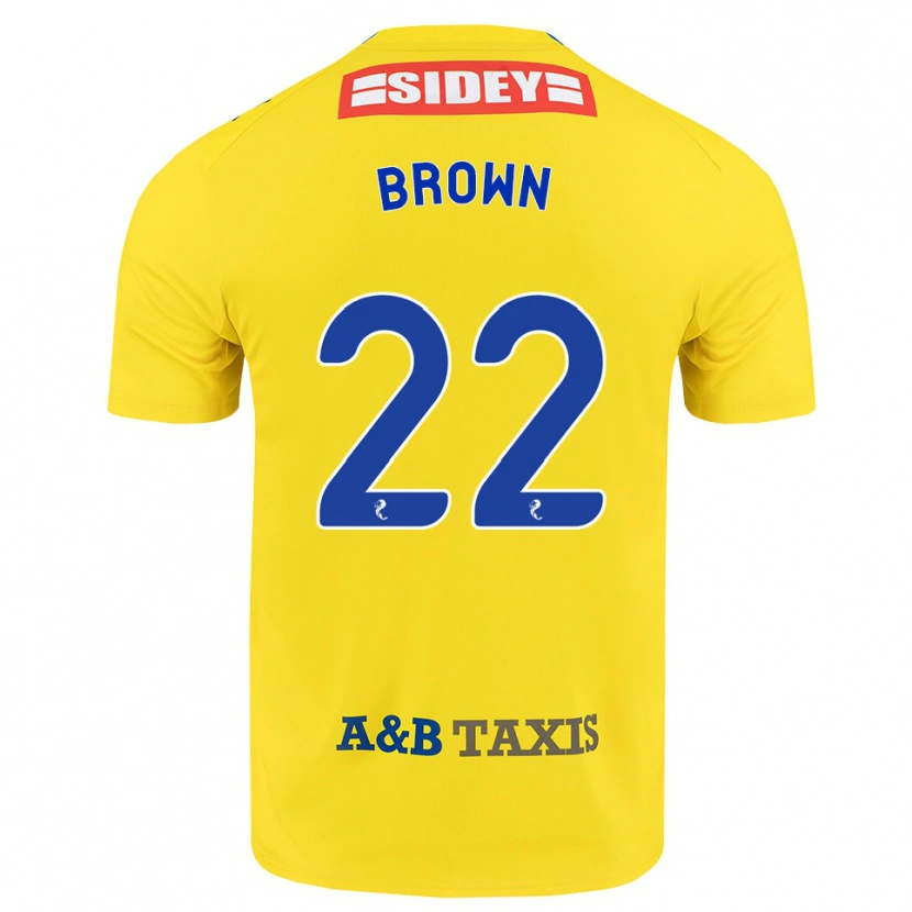 Danxen Men Cameron Brown #22 Yellow Blue Black Away Jersey 2026/27 T-Shirt