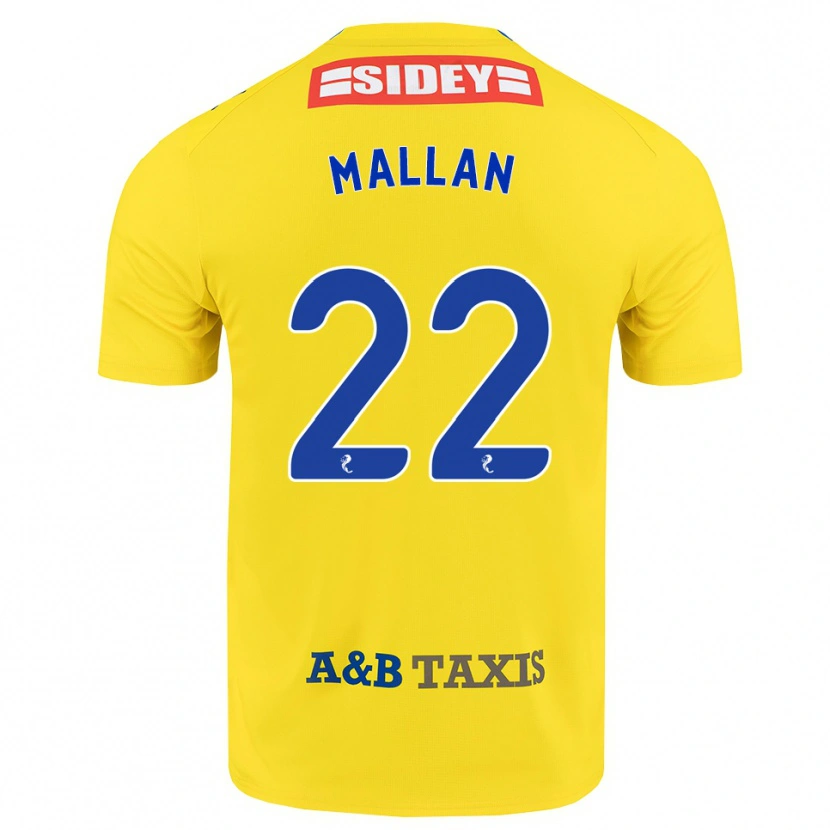 Danxen Men Stevie Mallan #22 Yellow Blue Black Away Jersey 2026/27 T-Shirt