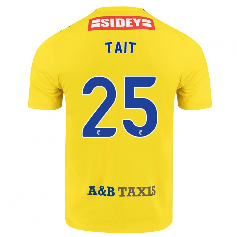 Danxen Men Macaulay Tait #25 Yellow Blue Black Away Jersey 2026/27 T-Shirt