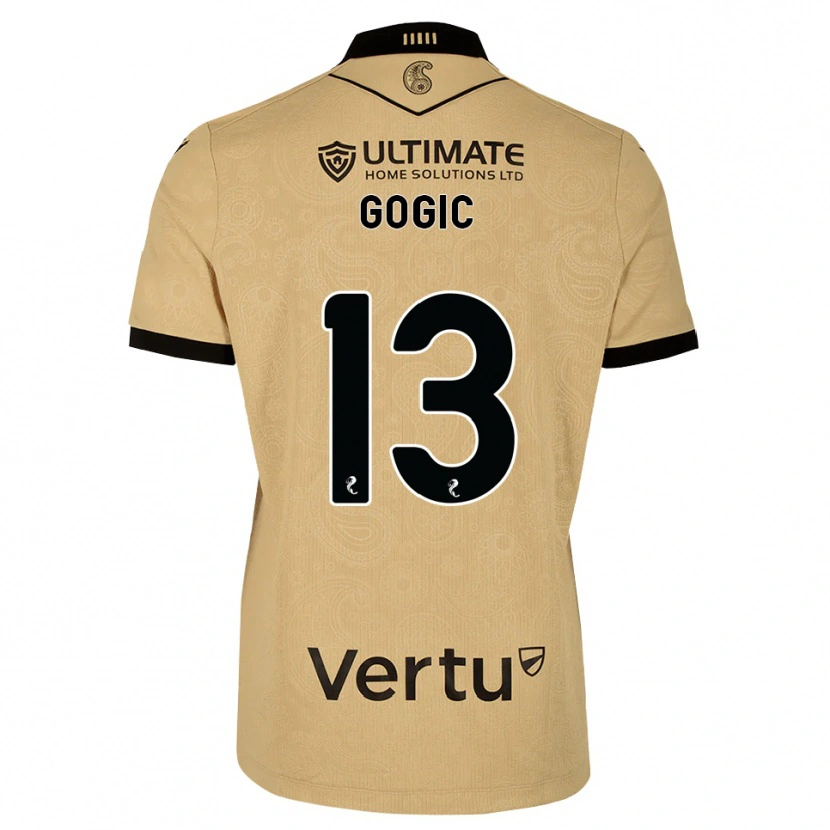 Danxen Men Alex Gogic #13 Burlywood Black Away Jersey 2026/27 T-Shirt