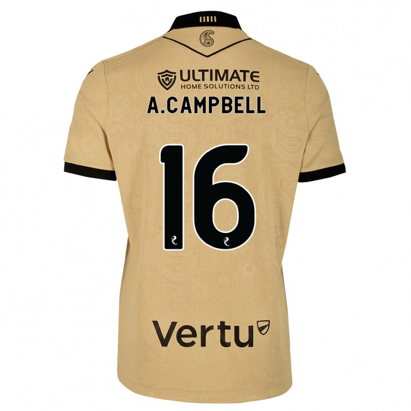 Danxen Men Allan Campbell #16 Burlywood Black Away Jersey 2026/27 T-Shirt
