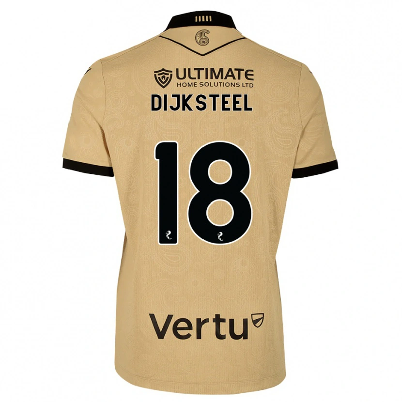 Danxen Men Malik Dijksteel #18 Burlywood Black Away Jersey 2026/27 T-Shirt