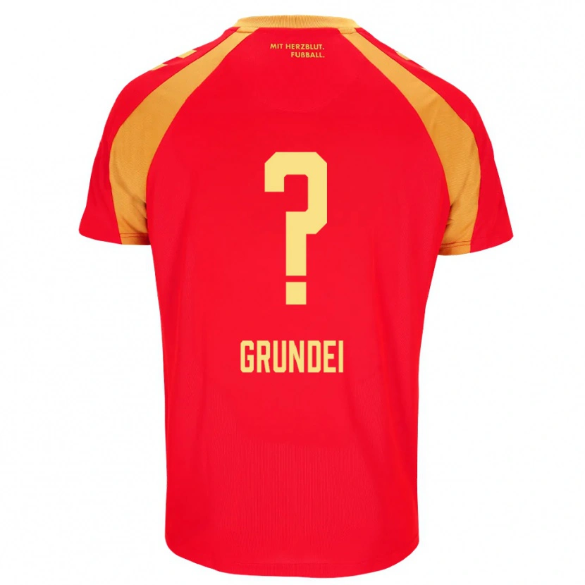 Danxen Men Justin Grundei #0 Red Orange Black Away Jersey 2026/27 T-Shirt