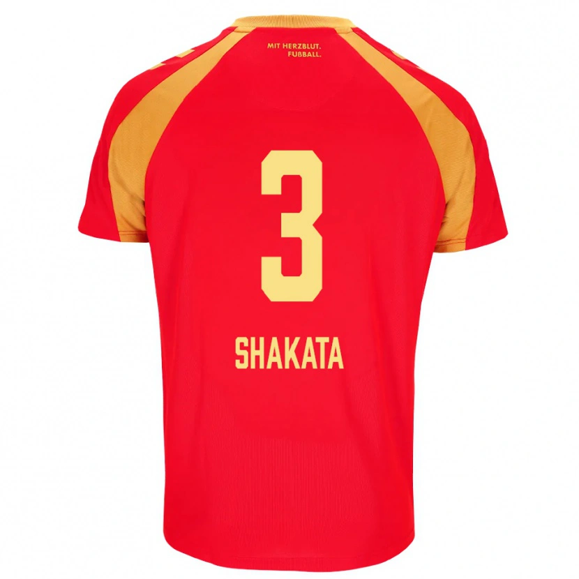 Danxen Men Haruto Shakata #3 Red Orange Black Away Jersey 2026/27 T-Shirt