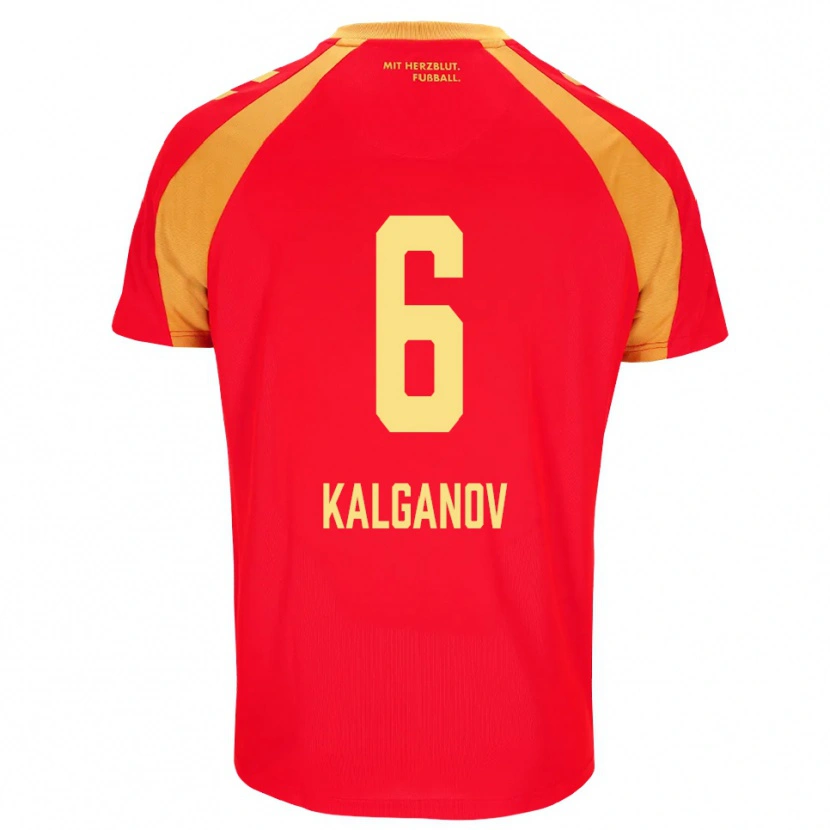 Danxen Men Levin Kalganov #6 Red Orange Black Away Jersey 2026/27 T-Shirt