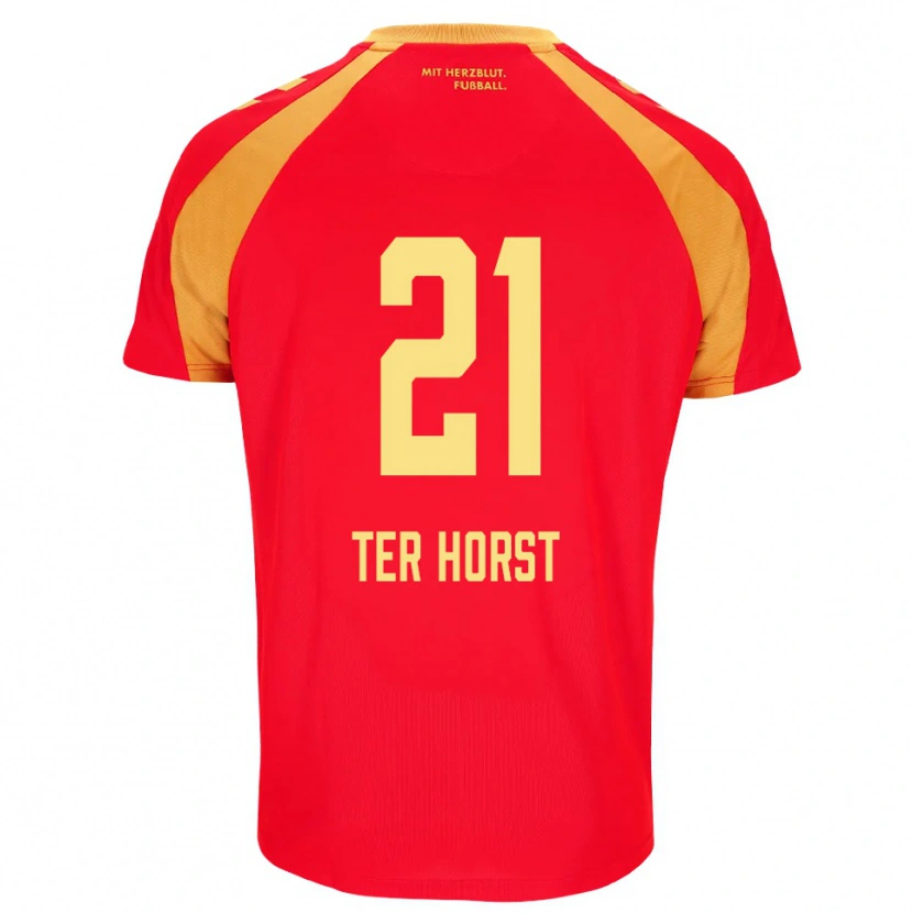 Danxen Men Jano Ter Horst #21 Red Orange Black Away Jersey 2026/27 T-Shirt