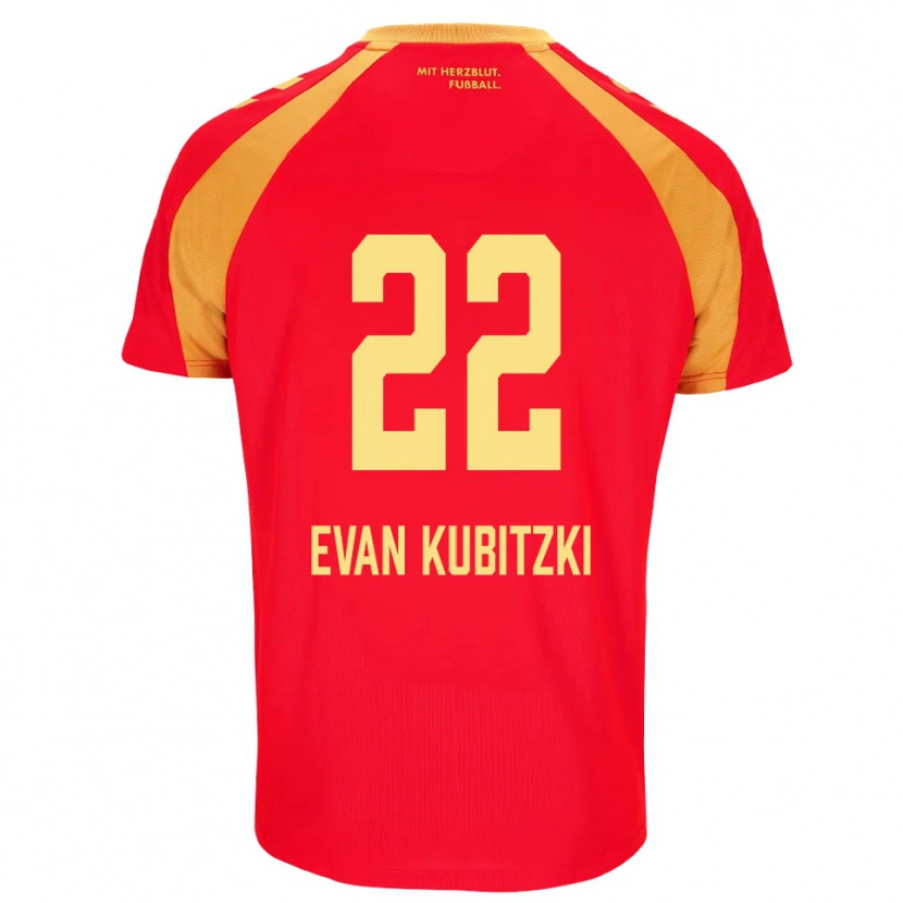 Danxen Men Jaden Evan Kubitzki #22 Red Orange Black Away Jersey 2026/27 T-Shirt