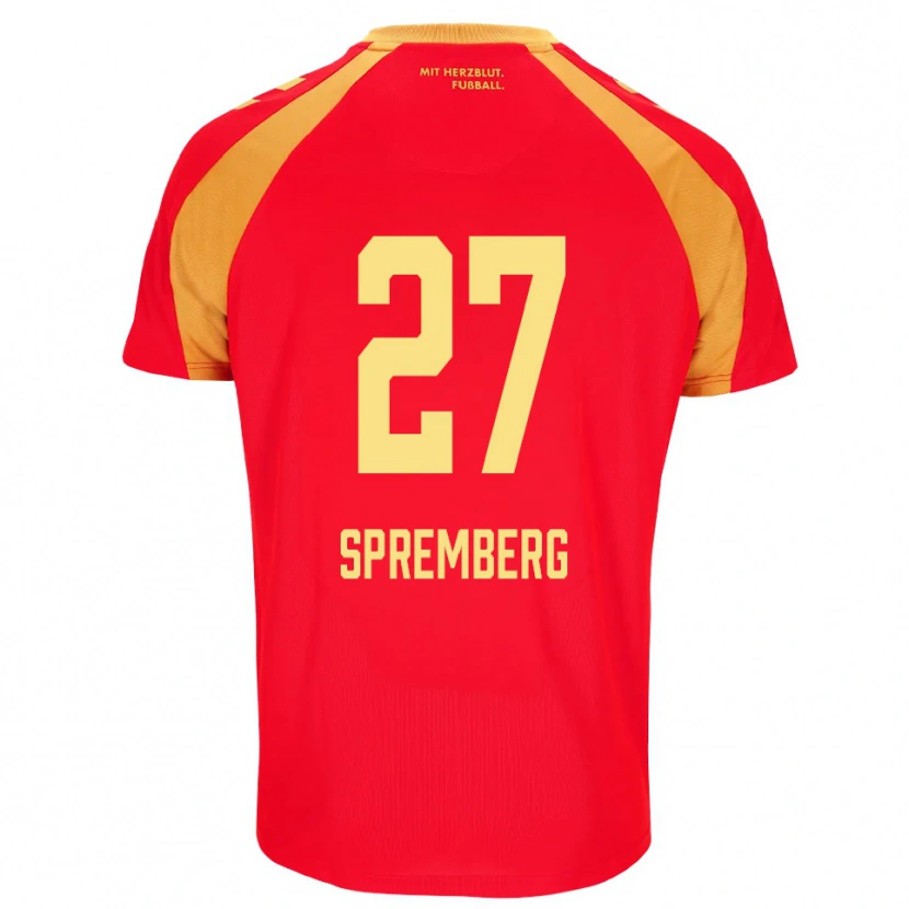 Danxen Men Lenn Spremberg #27 Red Orange Black Away Jersey 2026/27 T-Shirt