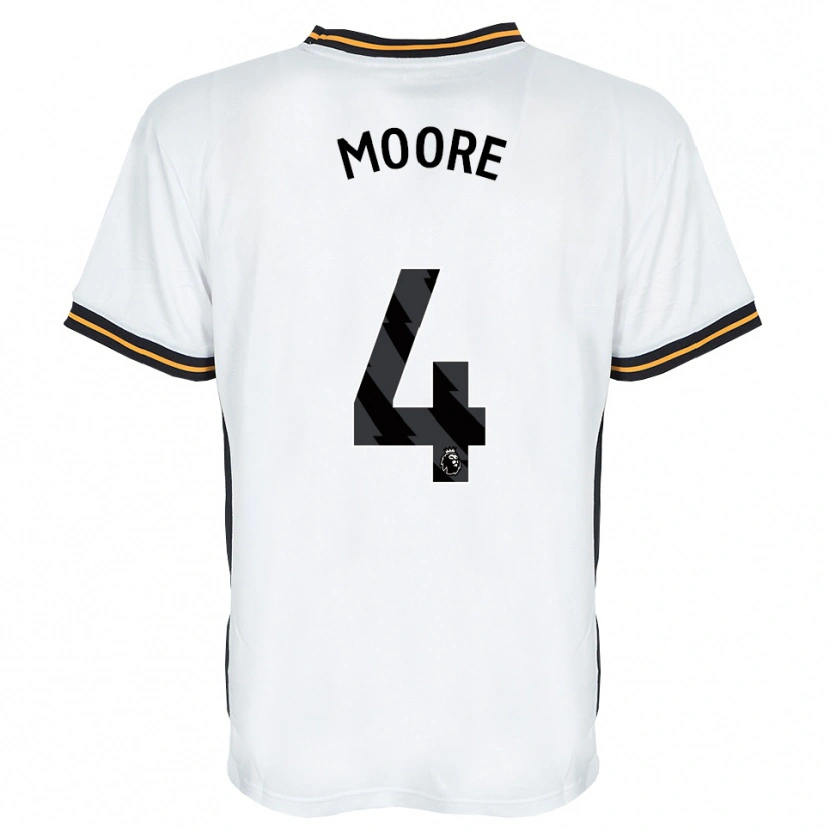 Danxen Men Bobby Moore #4 White Orange Black Away Jersey 2026/27 T-Shirt
