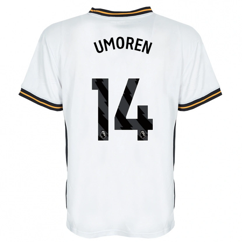 Danxen Men Ekemini Umoren #14 White Orange Black Away Jersey 2026/27 T-Shirt