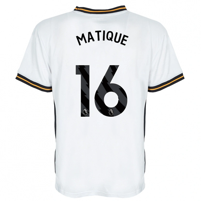 Danxen Men Albert Matique #16 White Orange Black Away Jersey 2026/27 T-Shirt