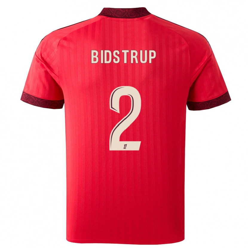 Danxen Men Mads Bidstrup #2 Burgundy Red White Away Jersey 2026/27 T-Shirt