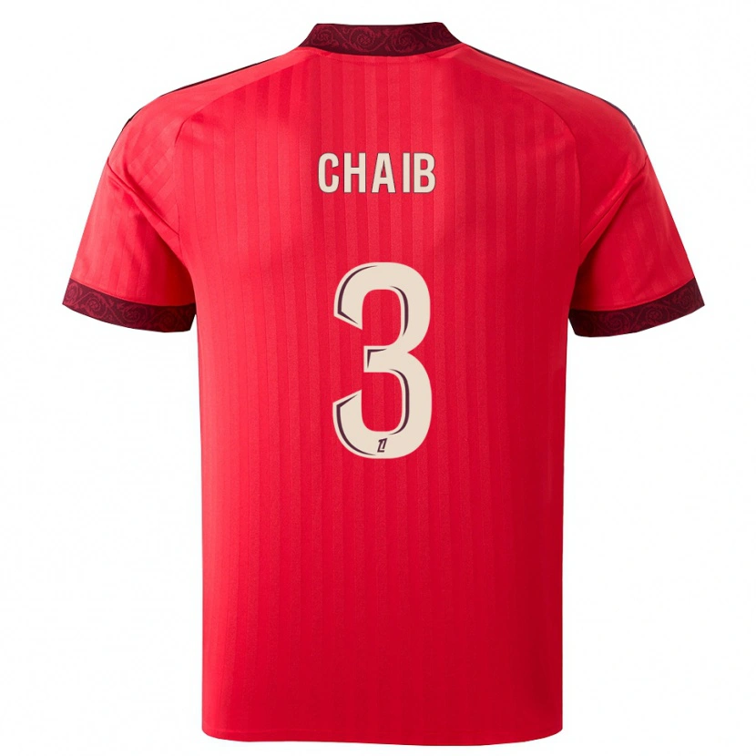 Danxen Men Yacine Chaib #3 Burgundy Red White Away Jersey 2026/27 T-Shirt