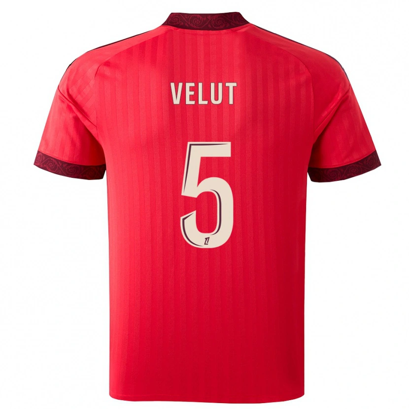 Danxen Men Nolan Velut #5 Burgundy Red White Away Jersey 2026/27 T-Shirt