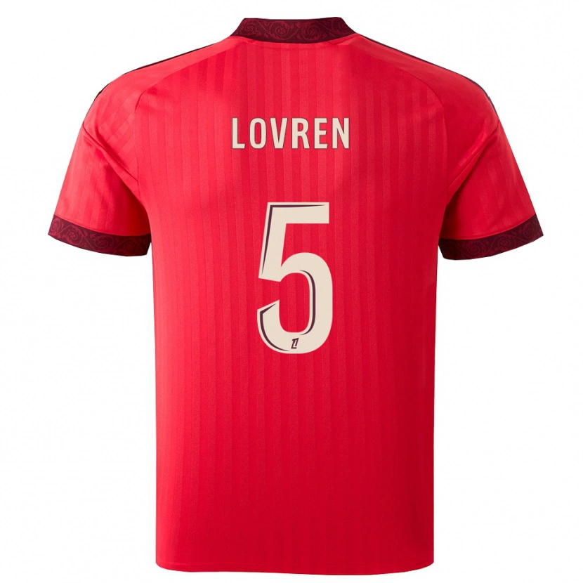 Danxen Men Dejan Lovren #5 Burgundy Red White Away Jersey 2026/27 T-Shirt