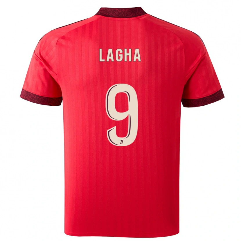 Danxen Men Yannis Lagha #9 Burgundy Red White Away Jersey 2026/27 T-Shirt