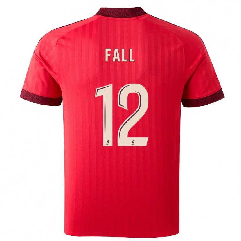 Danxen Men Ibrahima Fall #12 Burgundy Red White Away Jersey 2026/27 T-Shirt
