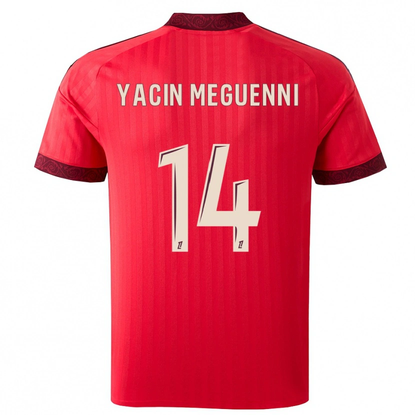 Danxen Men Mohamed Yacin Meguenni #14 Burgundy Red White Away Jersey 2026/27 T-Shirt