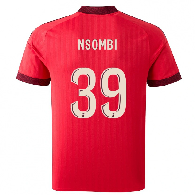 Danxen Men Gael Nsombi #39 Burgundy Red White Away Jersey 2026/27 T-Shirt