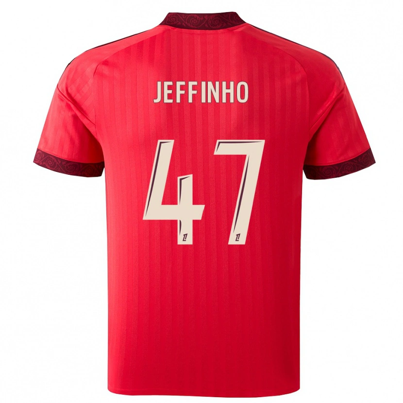 Danxen Men Jeffinho #47 Burgundy Red White Away Jersey 2026/27 T-Shirt