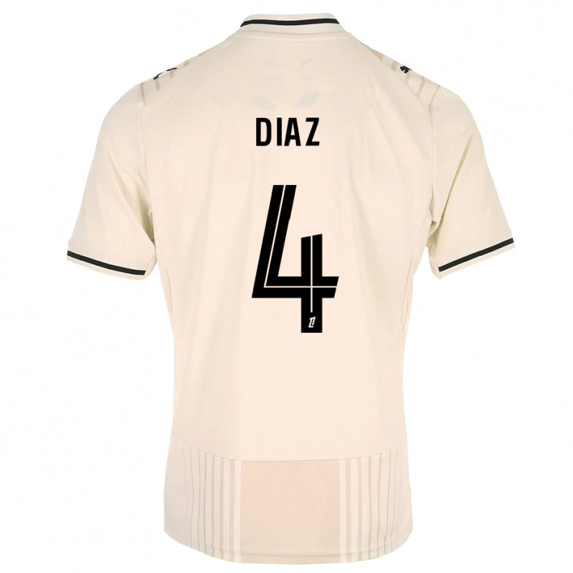 Danxen Men Junior Diaz #4 Oldlace Black Antiquewhite Away Jersey 2026/27 T-Shirt