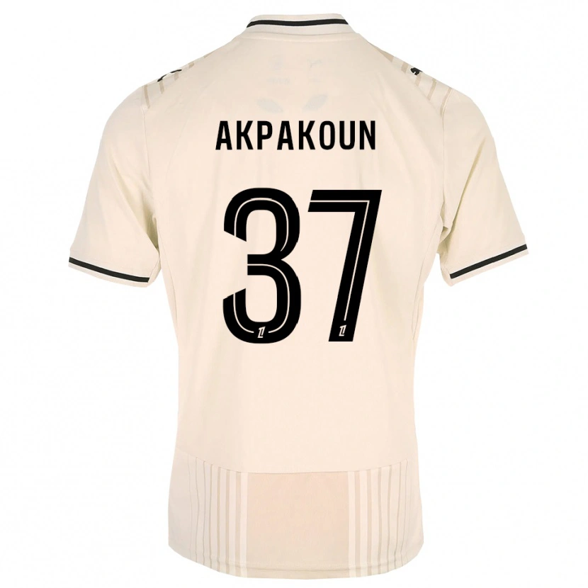 Danxen Men Tom Akpakoun #37 Oldlace Black Antiquewhite Away Jersey 2026/27 T-Shirt