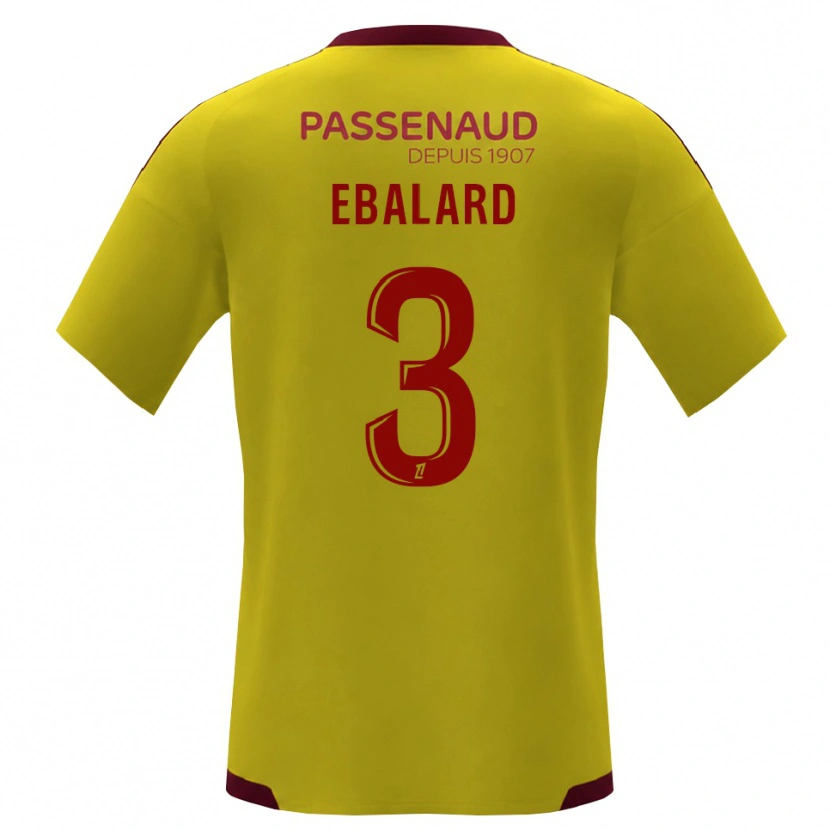 Danxen Men Yannick Ebalard #3 Yellow Red Green Away Jersey 2026/27 T-Shirt