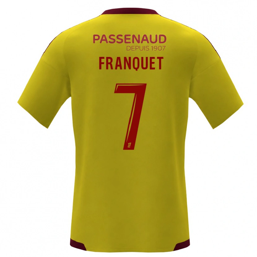 Danxen Men Tayson Franquet #7 Yellow Red Green Away Jersey 2026/27 T-Shirt