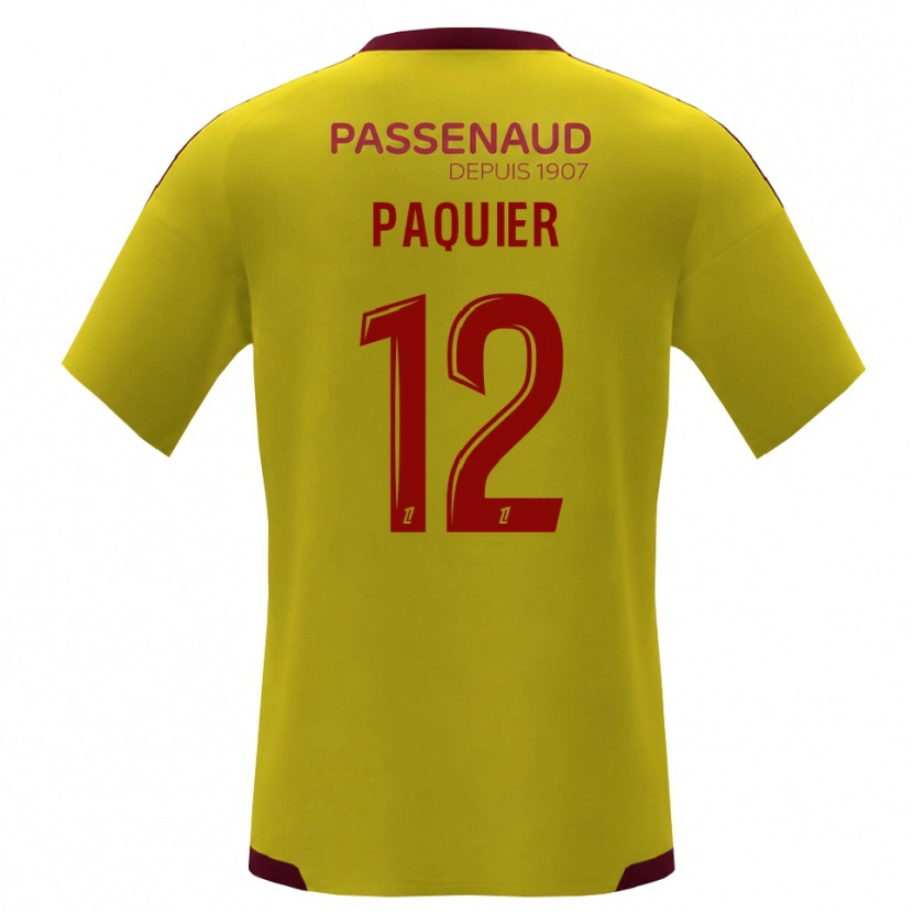 Danxen Men Maxime Paquier #12 Yellow Red Green Away Jersey 2026/27 T-Shirt
