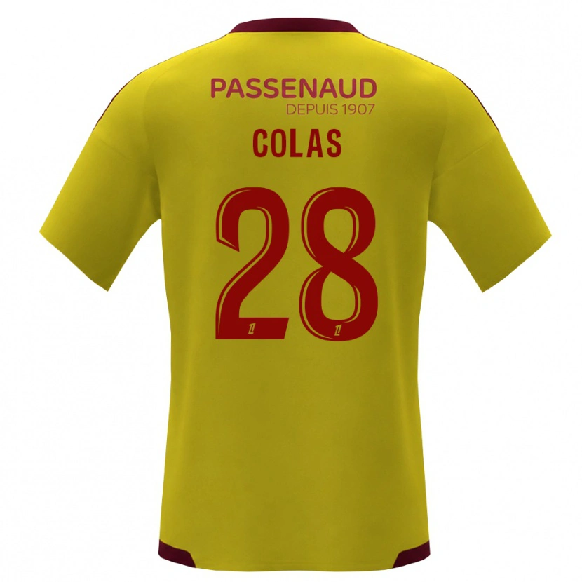 Danxen Men Erwan Colas #28 Yellow Red Green Away Jersey 2026/27 T-Shirt