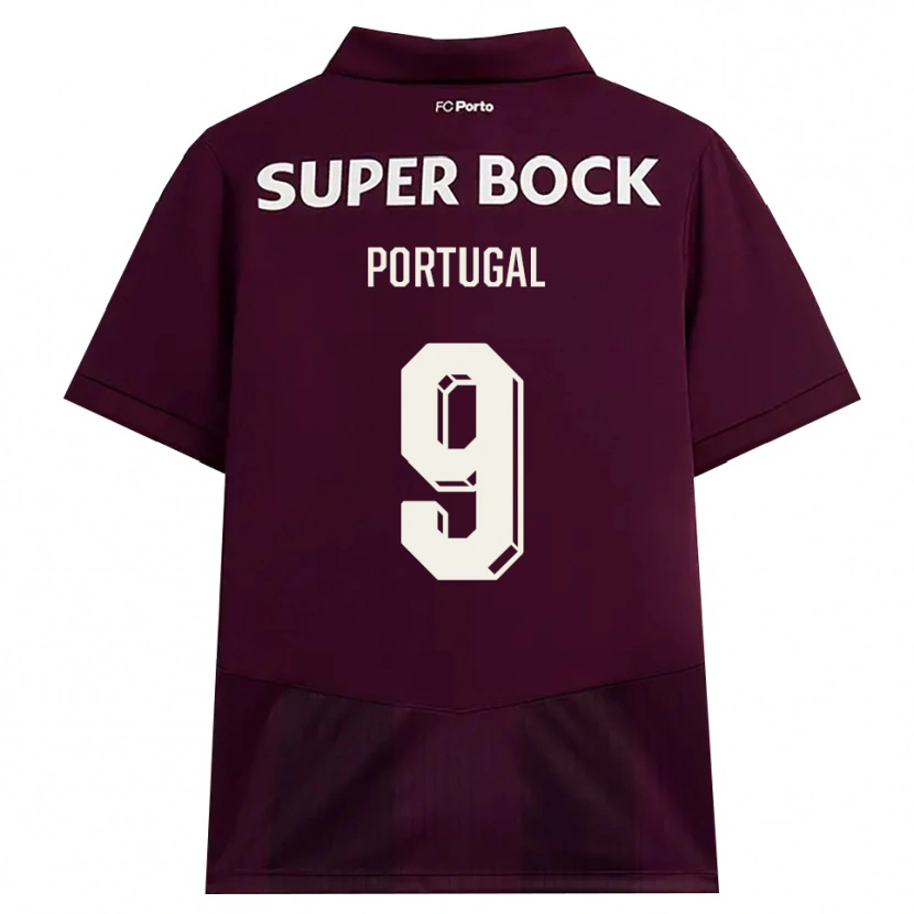 Danxen Men Tiago Portugal #9 Burgundy White Away Jersey 2026/27 T-Shirt